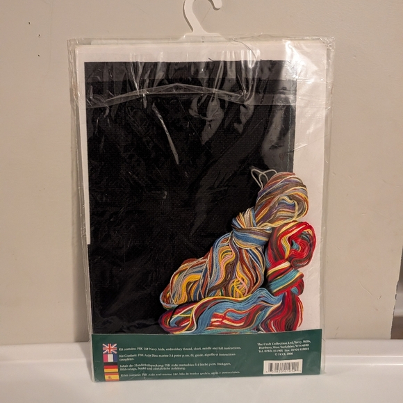 Vintage 2000 Celestial Fantasy Cross Stitch Kit "Mystical Lagoon" Black Aida - Picture 2 of 2